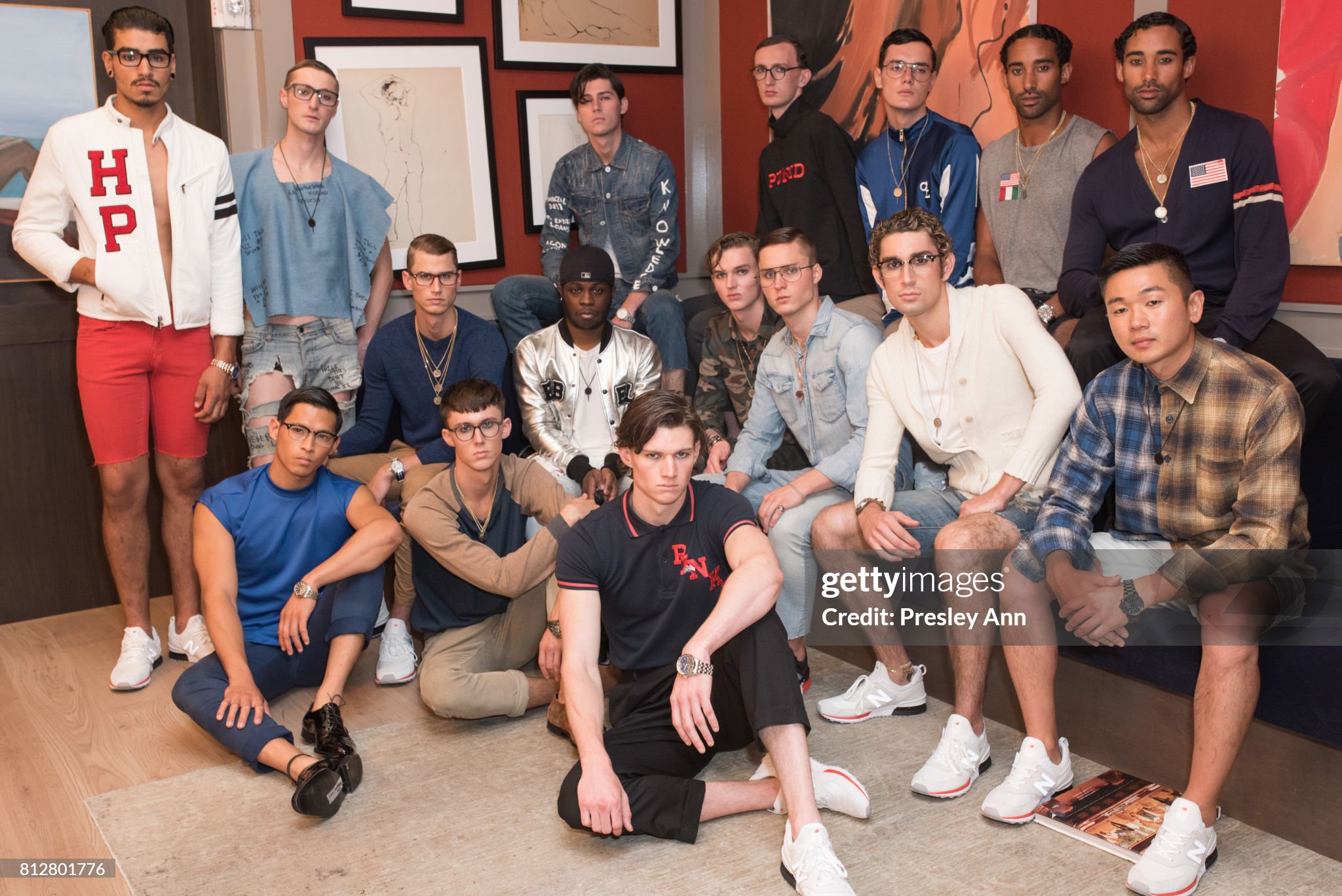 NEW YORK, NY - JULY 10:  Christopher Lowman and models pose at the Christopher Lowman show during NYFW: Men's July 2017 on July 10, 2017 in New York City.  (Photo by Presley Ann/Getty Images)