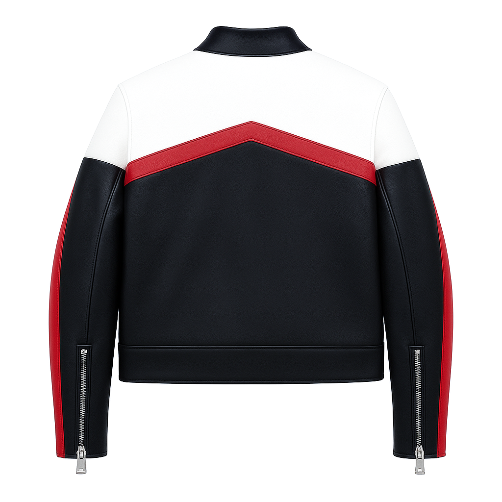 Leather Racing Jacket (RED) - Image 2